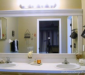 bathroom mirror framed with crown molding, Framed Bathroom Mirror with Crown Molding