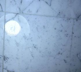 how can i remove lime scale from marble tile, Wall Tile Polished with GET OFF MY Shower Glass Kit and Water no chemicals Clean Smooth and Reflective
