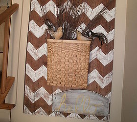 barn wood adds character to entryway, crafts, foyer, repurposing upcycling, Upcycled Barn Wood