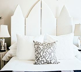 more features from the make it pretty monday party, home decor, Crafted Headboard from