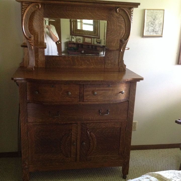 antiques from my family how can i find their value, repurposing upcycling, Antique sideboard