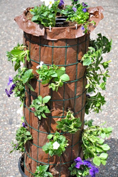 diy flower tower, flowers, gardening