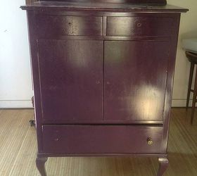 the dreaded purple dresser makeover more or less wood, painted furniture, woodworking projects, The Before Pic