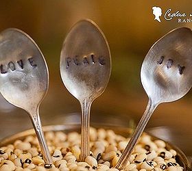 say it with silver stamped slver spoons, home decor, spoons in a silver trophy