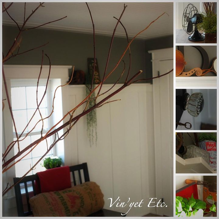 mudroom before and after, home decor, laundry rooms, Little shelves help me create the perfect vignettes