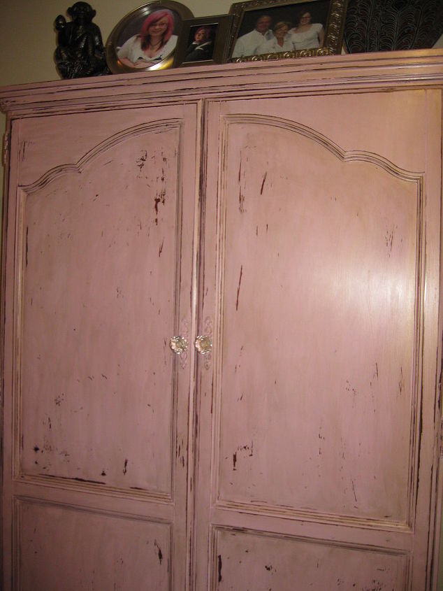 computer armoire re do, flooring, painted furniture