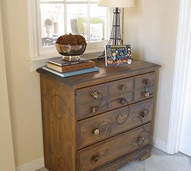 a nailhead trim dresser, home decor, painted furniture, Nail Head Trim Chest of Drawers