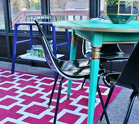 how to paint an indoor outdoor rug, flooring, painting, The final result
