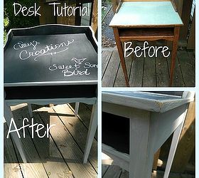 chalkboard top desk redo, chalk paint, chalkboard paint, painted furniture