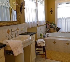 is a large bathroom possible in an old house yes it is, bathroom ideas, home decor, A cramped bathroom in a 100 year old house turns into a roomy spa like space complete with soaking tub shower and pedestal sink