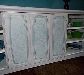 dresser turned buffet, chalk paint, painted furniture, repurposing upcycling, Close up of the doors Yes I cheated and used a stencil I usually freehand everything but I love this stencil