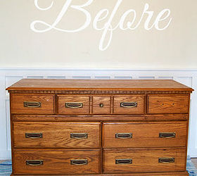 dresser makeover painting tutorial at livelovediy, painted furniture, The before Old and Plain looking