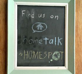diy framed chalkboard, chalkboard paint, crafts, My best attempt at drawing up the hometalk and HomeSpot logos