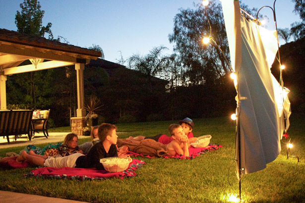 backyard retreats, Bring the popcorn And enjoy the movie under the stars with best friends