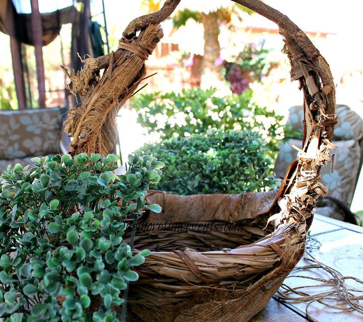 welcome spring faux boxwood basket, crafts, seasonal holiday decor, Faux Boxwood sheets to create boxwood basket