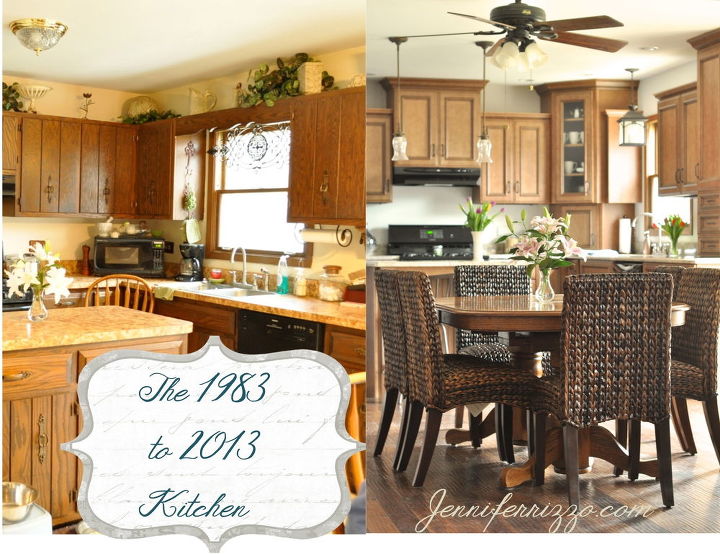 updating a 1983 kitchen to 2013, home decor, kitchen design, An kitchen updated from old oak cabinets and laminate counter tops to 2013