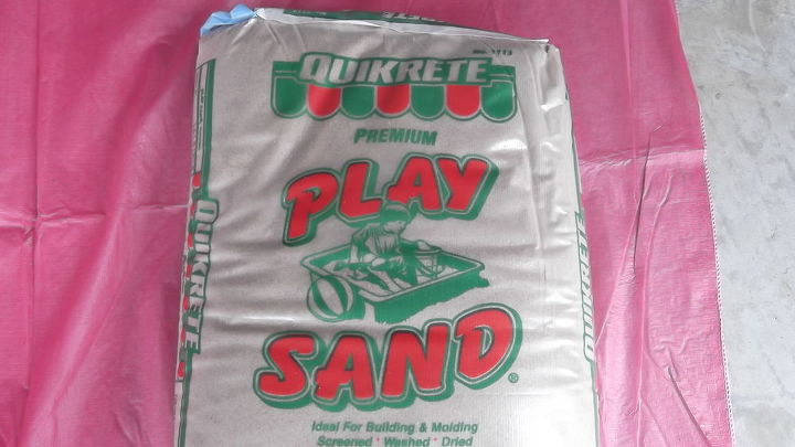 caixa de areia diy em um recipiente de armazenamento, Areia