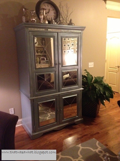 i can t stop looking at my mirrored furniture, painted furniture, Nikki made Mirrored Armoire