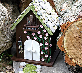 diy fairy house using craft supplies, crafts, Finished fairy house