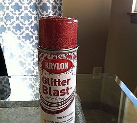 3 d valentine s day letters, crafts, seasonal holiday decor, valentines day ideas, After the letters were all taped off I sprayed them with Krylon Glitter Blast in Cherry Bomb