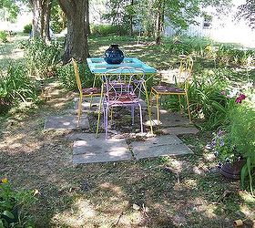 our backyard getaway, outdoor furniture, outdoor living, painted furniture, repurposing upcycling