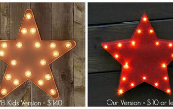 Estrella luminosa inspirada en Pottery Barn para decorar la pared