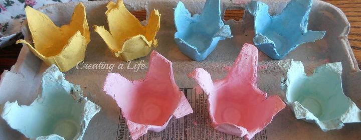 recycled egg carton mini spring baskets, crafts, Paint them in whatever Spring colors you like