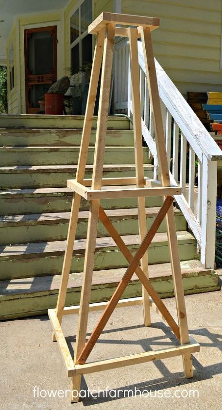 latest easy to build obelisk, diy, gardening, woodworking projects, Before it was painted