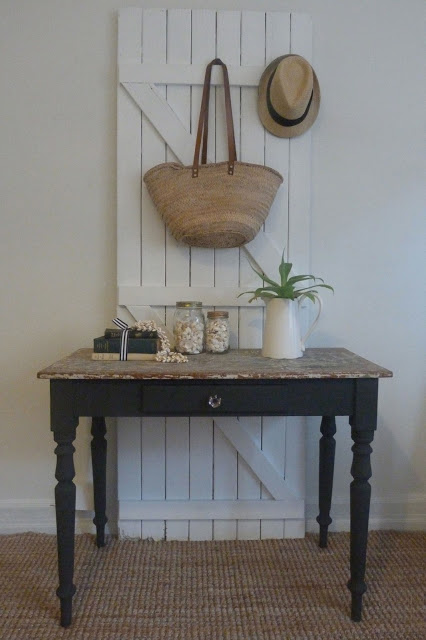 vintage table makeover, painted furniture, rustic furniture