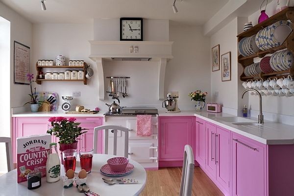 home decorating ideas don t overthink it, home decor, kitchen design, painted furniture, Decorating a Kitchen with Pink