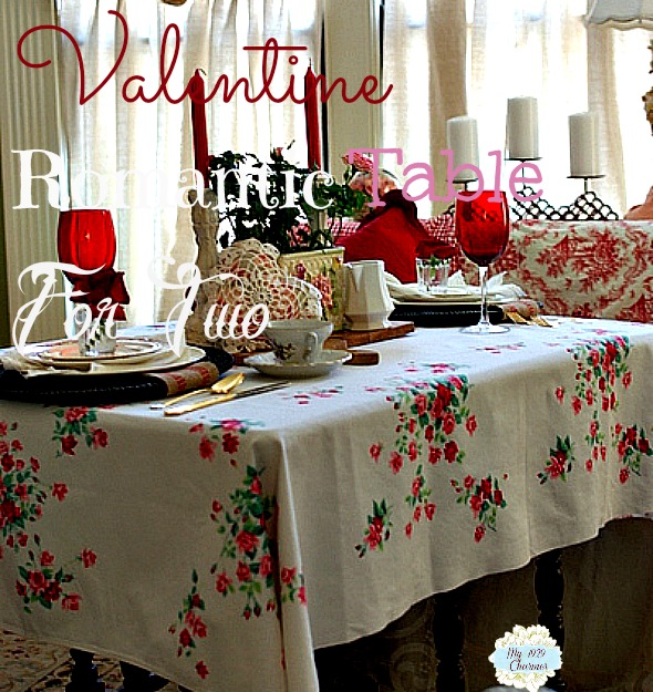 romantic valentine tablescape for two, seasonal holiday d cor, valentines day ideas, Romantic Tablescape for two