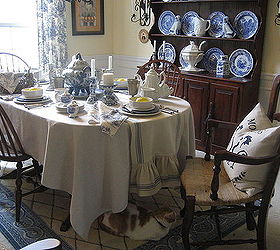 my favorite room my french country dining room, dining room ideas, home decor, A simple drop cloth table cloth adds a rustic air to my French Country tablescape