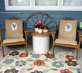 decorating the front patio with vintage collectibles, gardening, outdoor living, repurposing upcycling, A vintage Redwing crock repurposed into a table