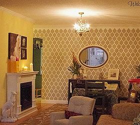 stenciled dining room and hallway, dining room ideas, home decor, painting