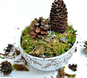 how to make a winter pine cone terrarium, crafts, seasonal holiday decor, terrarium