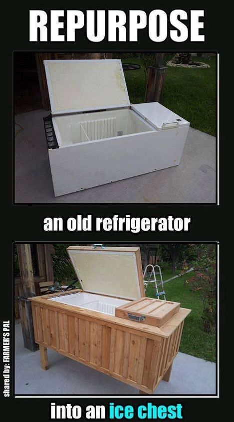 repurposed refrigerator, appliances, repurposing upcycling