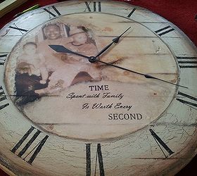 clock i made with photo transfer medium, crafts, home decor