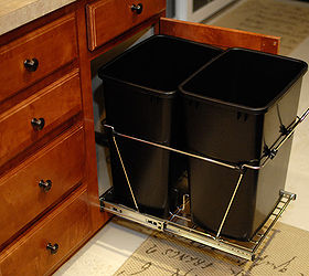 converting a cabinet to a trashcan, cleaning tips, kitchen cabinets, kitchen design, repurposing upcycling, Here are our new trashcans