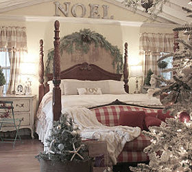 my french cottage bedroom decked out for christmas 2011, bedroom ideas, christmas decorations, seasonal holiday decor