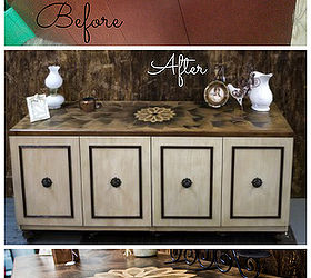 beauty the beast stained art sideboard buffet transformation, painted furniture, Before and After transformation