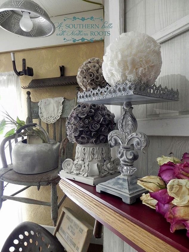 mantel refresher chair on the wall and paper flowers, home decor, Paper flowers made from book pages newspaper and mini cupcake liners