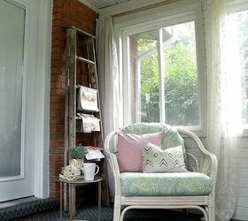 diy sunroom makeover, home decor, painted furniture, Reading corner