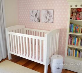 pretty in pink stenciled polka dots, bedroom ideas, diy, painting