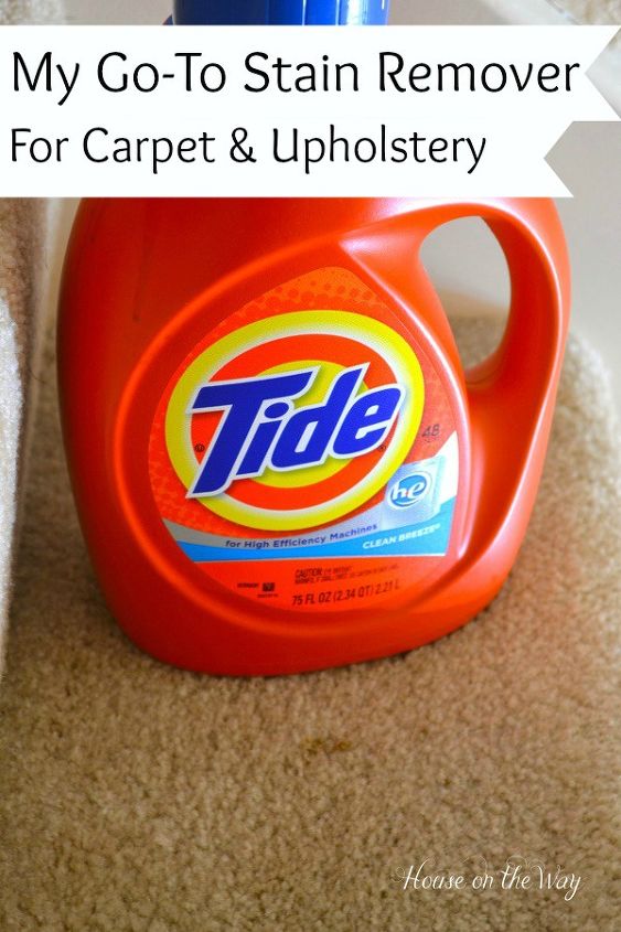 great stain remover for carpet upholstery, cleaning tips, reupholster, Laundry detergent is the first thing I grab if there s a spill or stain on my carpet or upholstery