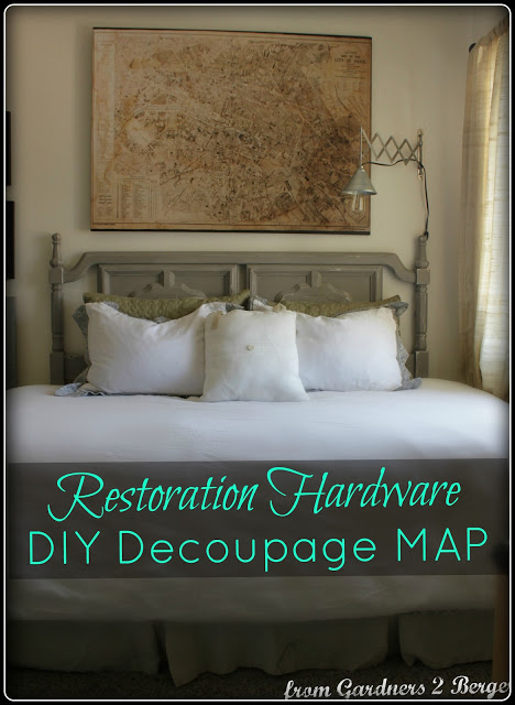 restoration hardware decoupage map knock off, crafts, decoupage, home decor, Make your own Restoration Hardware DIY decoupage PARIS Map