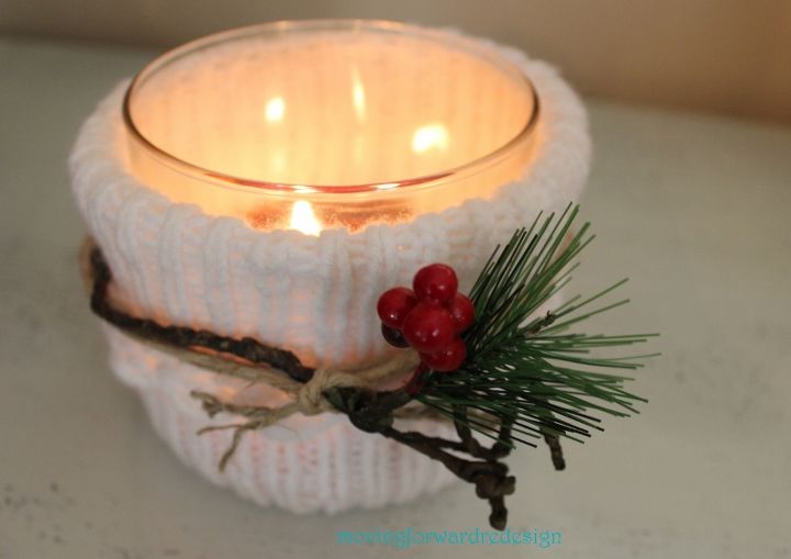 candle cozies, christmas decorations, crafts, seasonal holiday decor, Use over plain glass candles