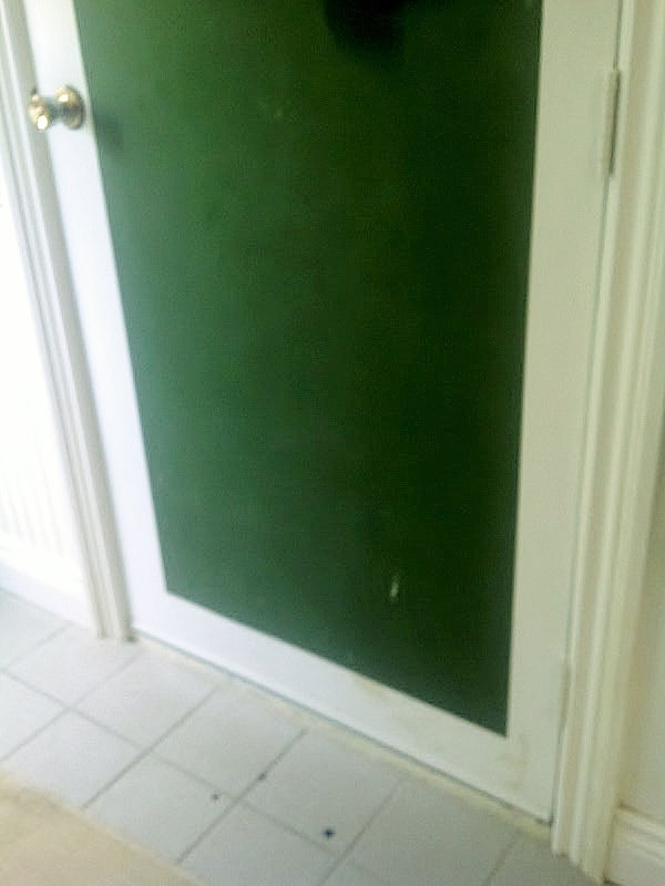 chalkboard door, chalkboard paint, doors, painting, Before