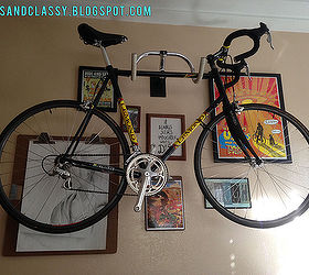diy creative bicycle hanger simple storage solution, repurposing upcycling, storage ideas