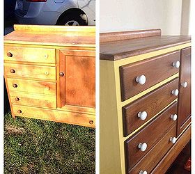 dresser refinished and painted and repurposed into a changing table, painted furniture, Before and After