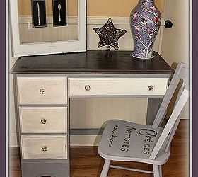 roadside rescue desk and chair makeover, home decor, painted furniture